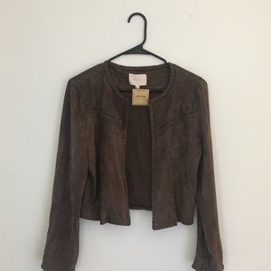 Cropped brown jacket - NEW with tags